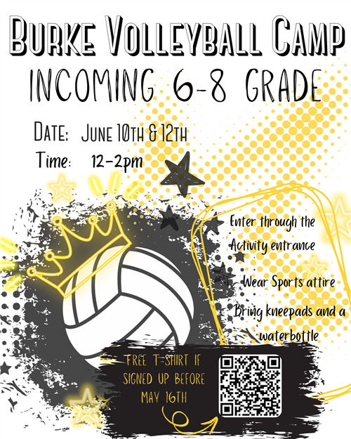 Burke MS Volleyball Camp June 10 and 12